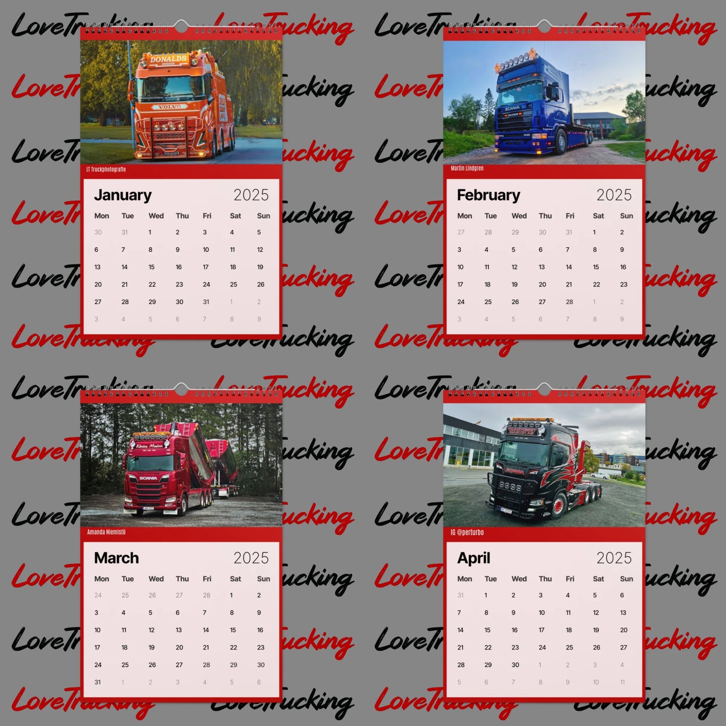 "LoveTrucking" Calendar 2025