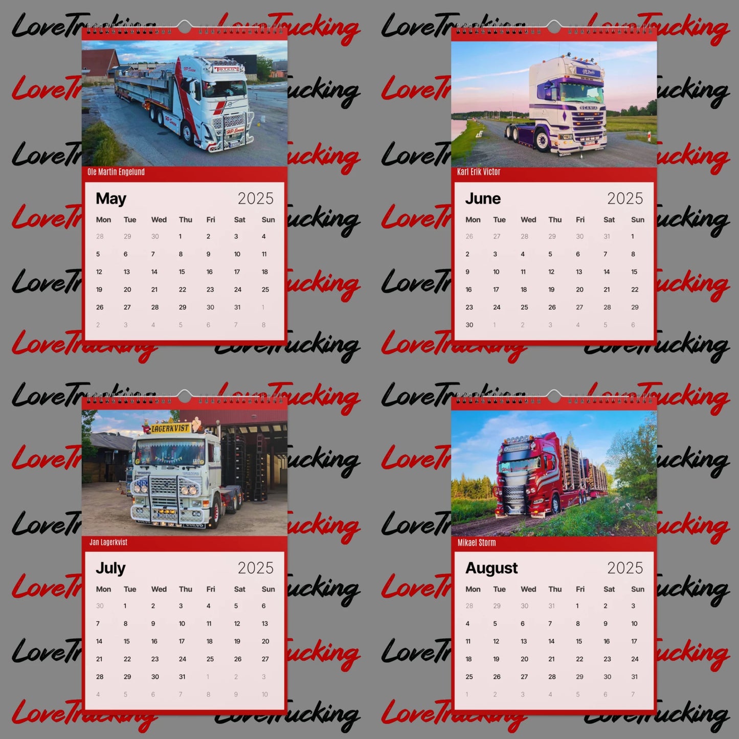 "LoveTrucking" Calendar 2025