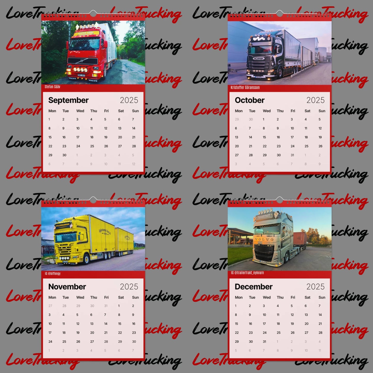 "LoveTrucking" Calendar 2025