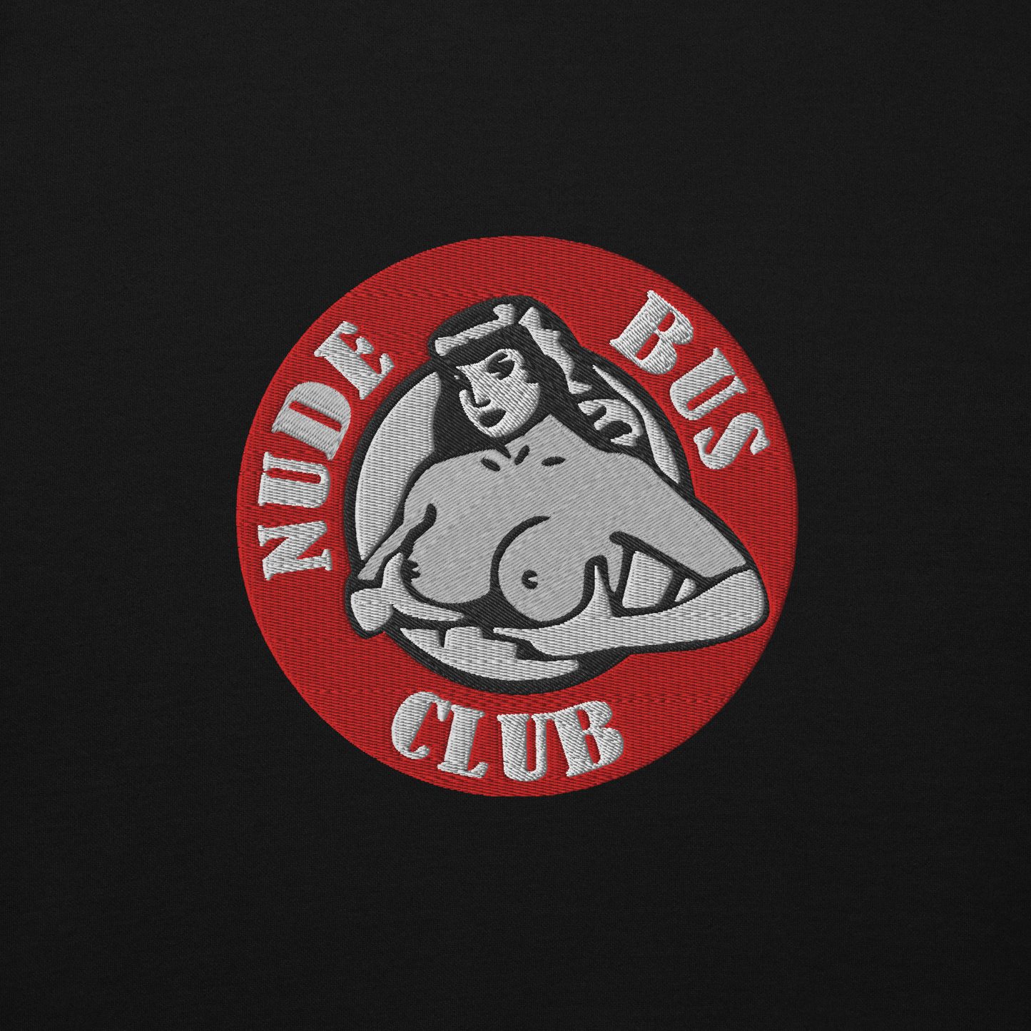 "Nude Bus Club" Embroidered T-Shirt